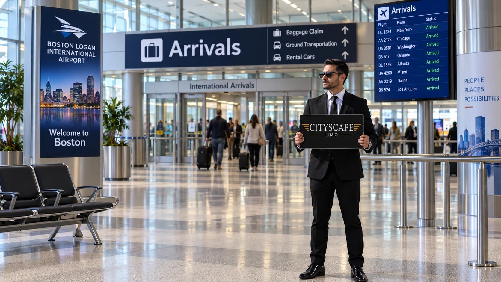 Boston Logan International Airport car service by Cityscape Limo