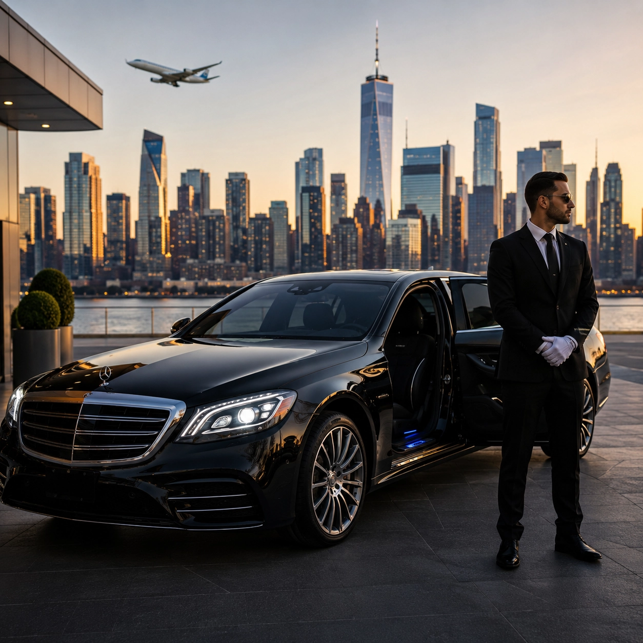 Luxury Mercedes-Benz S-Class chauffeur service in New York City by Cityscape Limo.