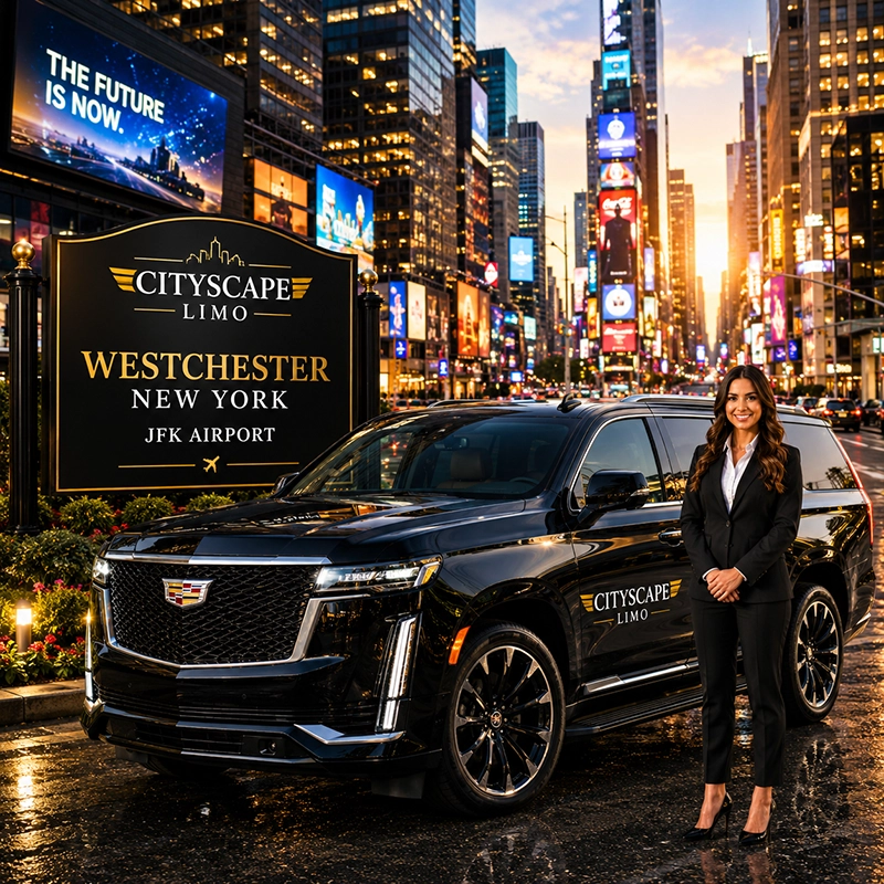 Luxury Cadillac Escalade chauffeur service in Westchester County New York by Cityscape Limo.